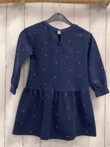 GAP  Kleid  Gr. 104  blau pink Herzen