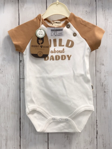 neu Rabbit & Bear  Body  Gr. 68  weiß ocker Ärmel 