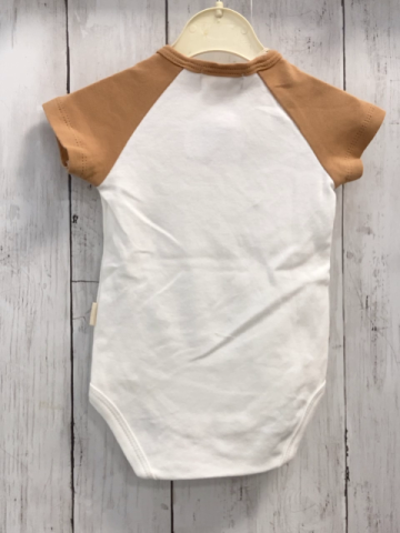neu Rabbit & Bear  Body  Gr. 68  weiß ocker Ärmel 