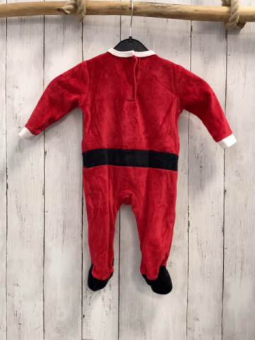  Schlafanzug Gr. 68  rot weiß schwarz Weihnachtsmann