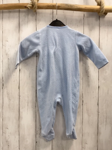  Schlafanzug Gr. 74  blau weißer Stern + Punkte