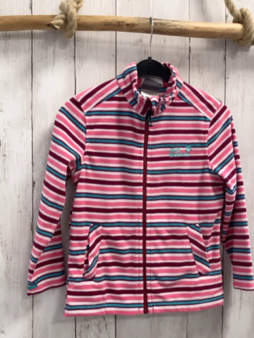 Jack Wolfskin Fleecejacke Gr. 128  pink rosa weiß türkis Streifen