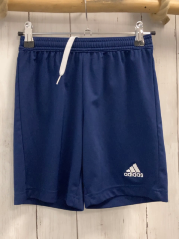 Adidas  Sportshorts  Gr. 140  blau weiße Schrift + weißes Label  