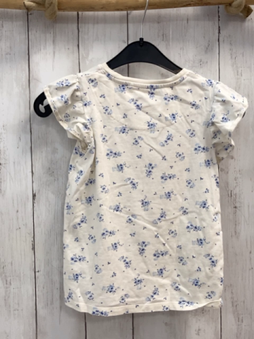 Next  T-Shirt  Gr. 122  weiß hellblaue Blumen 