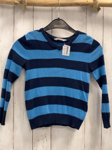 H&M  Pullover  Gr. 116  blau hellblaue Streifen Strick 