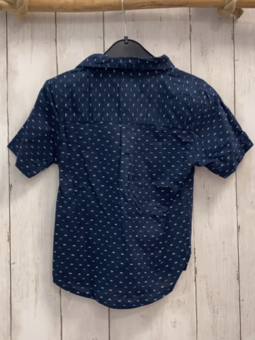 H&M Sommerhemd  Gr. 104  bau weiß hellblaue Punkte 
