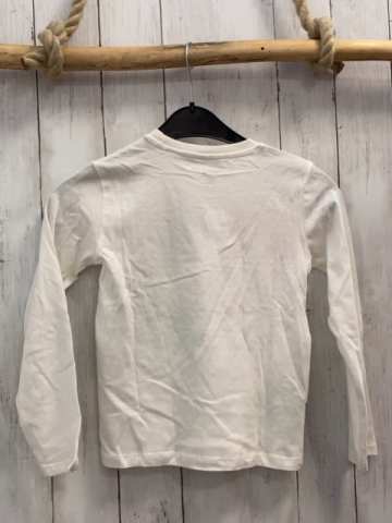   Langarmshirt  Gr. 122  weiß grüner Drache rote Schrift 