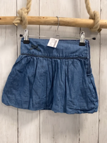 Vertbaudet  Rock Gr. 104  blau Glitzerschleife 