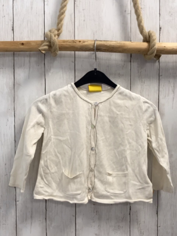 Steiff  Strickjacke  Gr. 92  creme silber Gliterznähte 