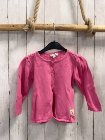 Steiff  Strickjacke  Gr. 80  pink Lochstickerei 