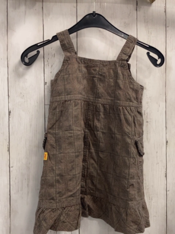Steiff Kleid Gr. 86  braun rost grau kariert