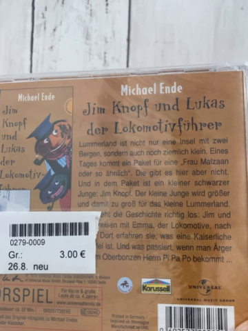 neu  CD  Jim Knopf und Lukas der Lokotivführer 1 