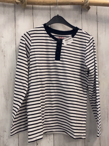   Langarmshirt  Gr. 146/152  weiß blaue Streifen 
