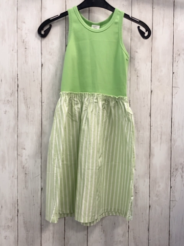 Zara  Kleid  Gr. 152  hellgrünes Rippenoberteil hellgrün weiß gestreifter Rock 