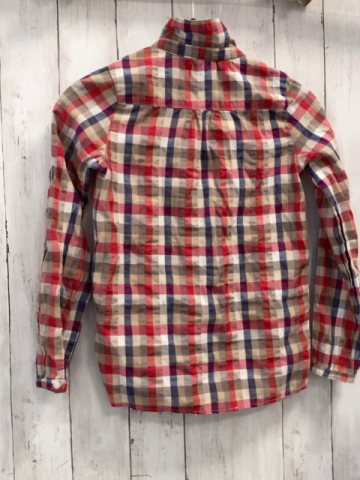   Bluse  Gr. 140  rot beige grau ocker kariert 