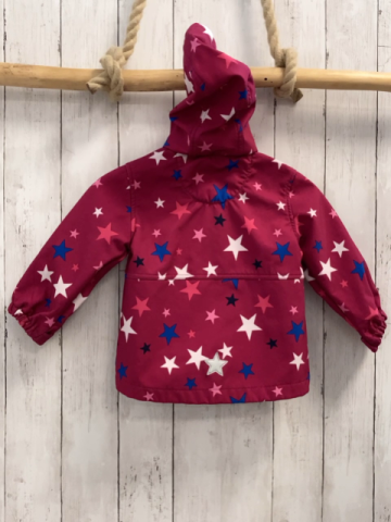   Softshelljacke  Gr. 80  beerenton bunte Sterne Kapuze 