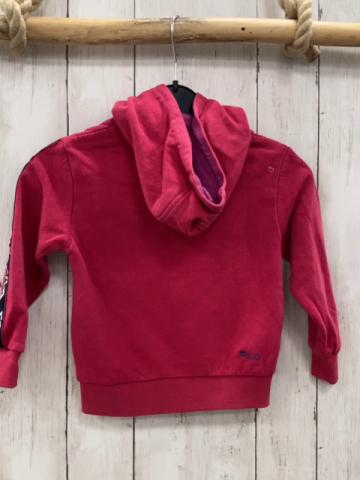 Fila  Pullover  Gr. 98  rot Kapuze Schrift 