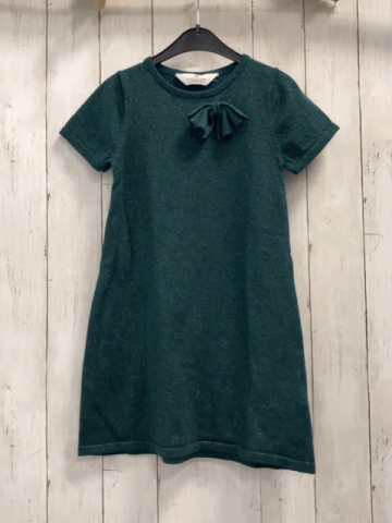 H&M Kleid Gr. 134  grün glitzernd Strick