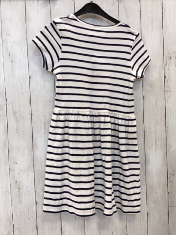 Petit Bateau  Kleid  Gr. 140  weiß blaue Streifen rote Blumen 