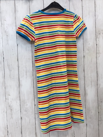 Jako-o  Kleid  Gr. 140  weiß gelb orange rot hellgrüne Streifen 