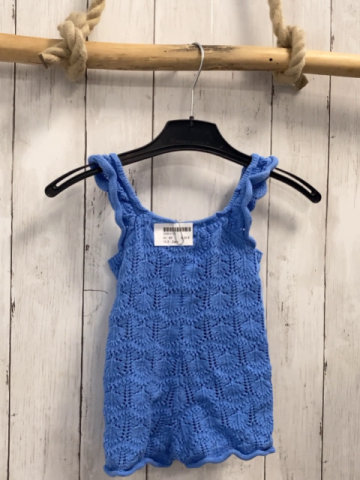 Zara  Playsuit  Gr. 80  hellblau Strick Lochmuster 