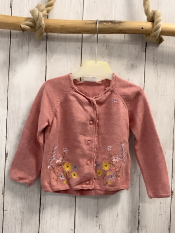 Next  Strickjacke  Gr. 74  rosa gestickte Blumen 