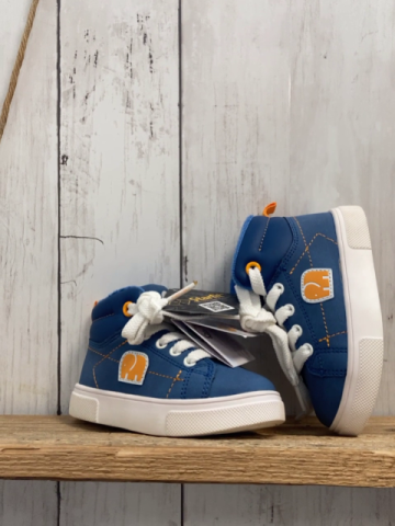 neu Elefanten Boots Gr. 21  blau weiße Sohle und Schnürsenkel