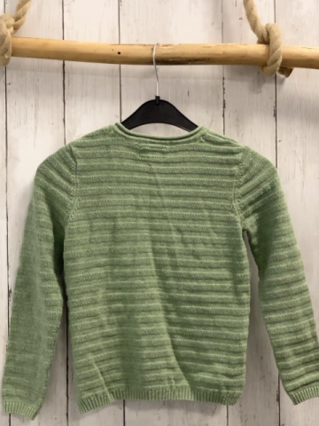 Next  Stricjacke  Gr. 116  kiwi Streifen mit Struktur Häkelhasen + -möhren 