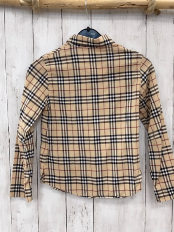Burberry  Bluse  Gr. 116  beige schwarz weiß rot kariert 