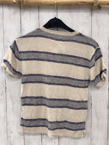 Zara  T-Shirt  Gr. 128  beige blaue Streifen 