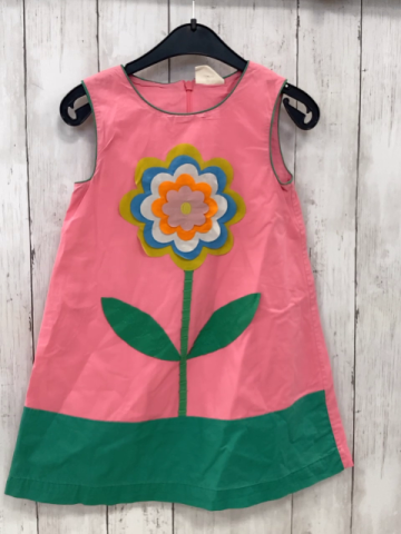 Mini Boden  Kleid  Gr. 110  rosa grün bunte Blume 