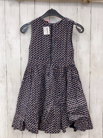 Review  Kleid  Gr. 128/134  blau beige rosa Vögel 