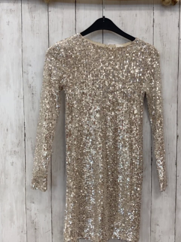 Mango Kleid  Gr. 134  silber Pailetten 