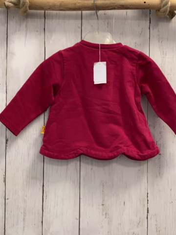 Steiff  Pullover  Gr. 62  rot Herz mit Schrift Bär 
