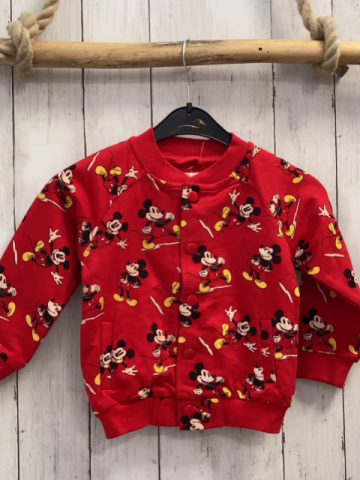 neu Disney  Sweatjacke  Gr. 92  rot Mickey Mouse 