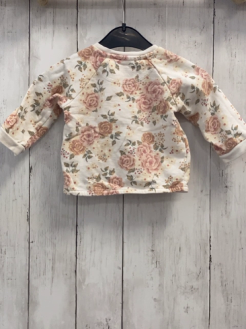 H&M  Pullover Gr. 68  weiß Blumen 