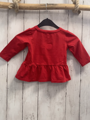 Name it  Langarmshirt  Gr. 80  rot bunter Kolibri 