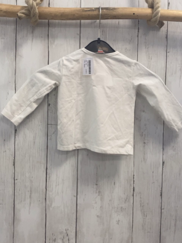Kanz  Langarmshirt  Gr. 74  weiß Schrift mit Herzballon 