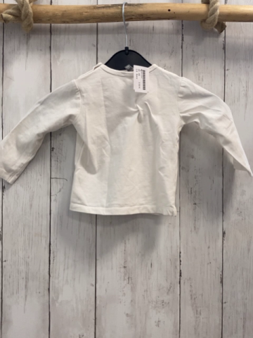 Kanz  Langarmshirt  Gr. 68  weiß Schrift Igel 