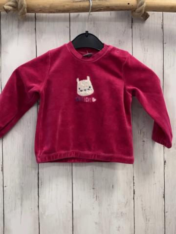 Kanz  Pullover  Gr. 74  rot Nicky Tierkopf 