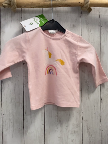neu Alana  Langarmshirt  Gr. 68  rosa Einhorn Bogen NP 14,90 € 