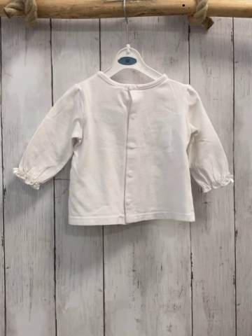 Steiff  Langarmshirt  Gr. 56  weiß sand Bär mit hellroten Pailetten 