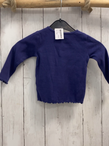 Next  Langarmshirt  Gr. 74  lila Rippen Plüsch-Erdbeere 