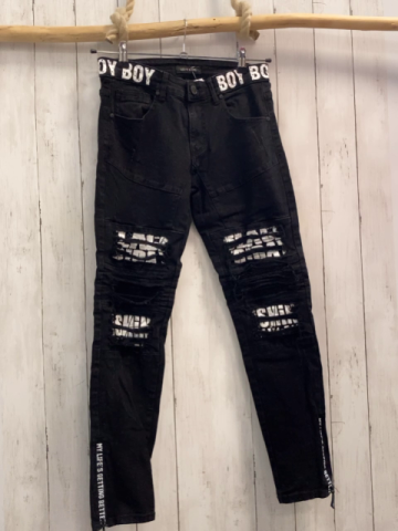 LeeYoJeans  Hose  Gr. 44  schwarz jeans weiße Schrift 