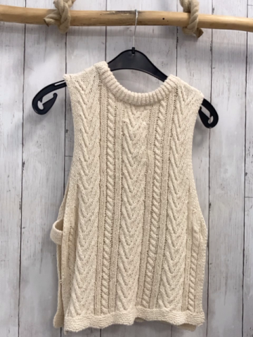 Zara  Pullunder  Gr. 164  beige Strick Zöpfe 