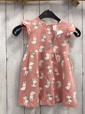 neu H&M  Kleid  Gr. 86  rosa Hasen
