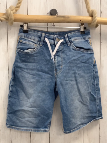 H&M  Shorts  Gr. 152  blau Jeans Bund verstellbar weiße Kordel