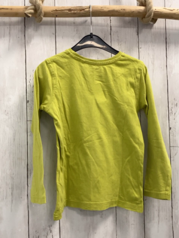  Langarmshirt Gr. 116  grün T-Rex mit Kopfhörern