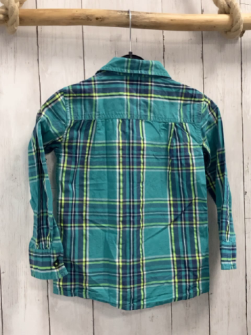 Esprit  Hemd  Gr. 104  türkis blau hellgrün weiß kariert 