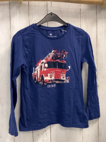 Tom Talor  Langarmshirt  Gr. 128  blau Feuewehrauto 